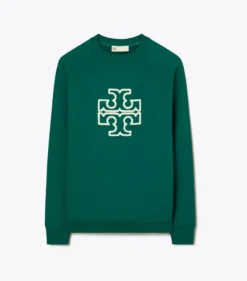 RUNDHALSTOP AUS MERINOFROTTEE MIT RAGLANÄRMELN UND LOGO