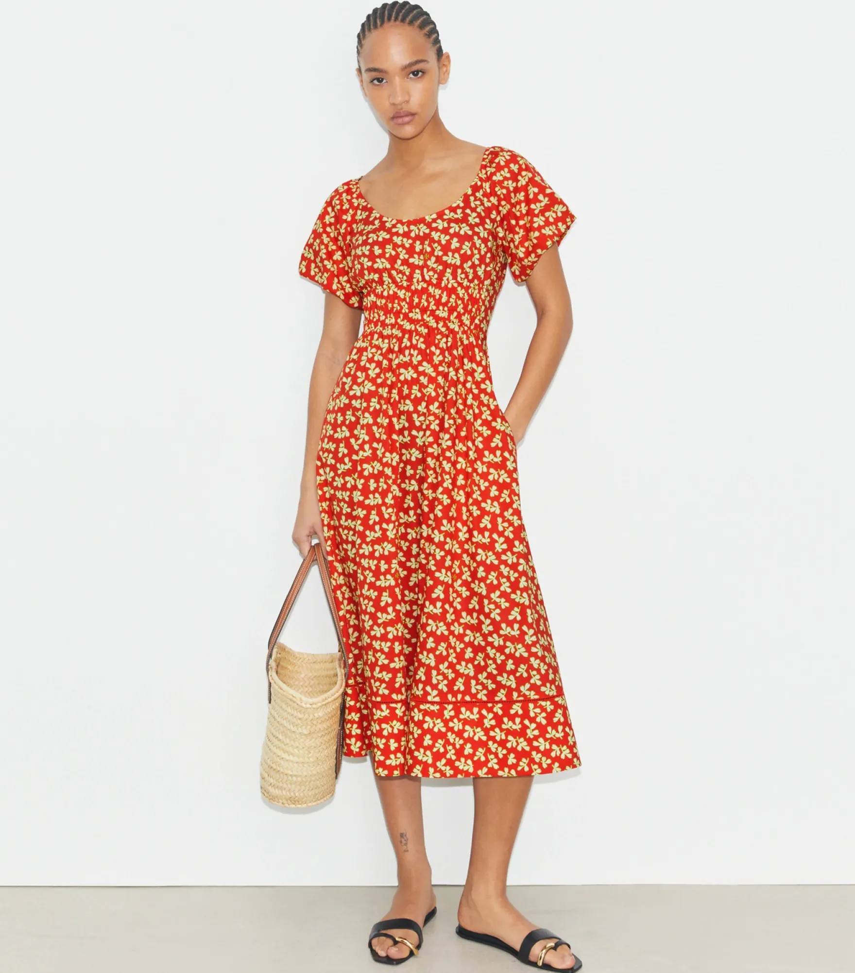SCOOP-NECK DRESS