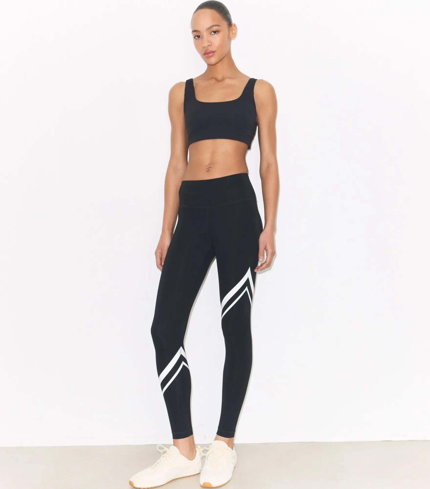SCULPT LEGGINGS MIT DIAGONALEM CHEVRONMUSTER