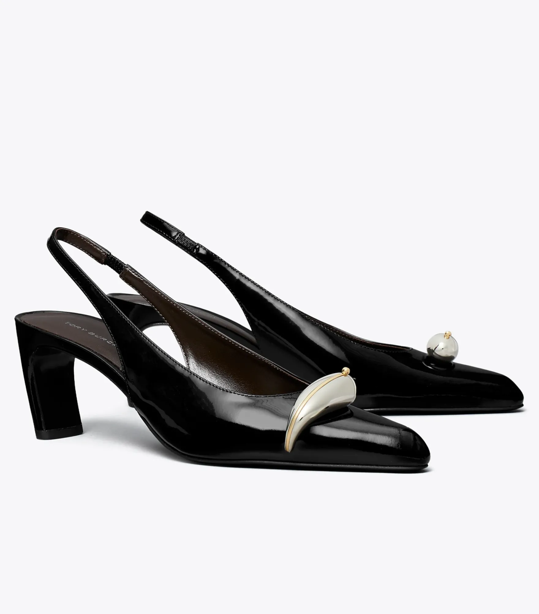 SLINGBACK MIT ABSATZ UND PIERCINGDETAIL