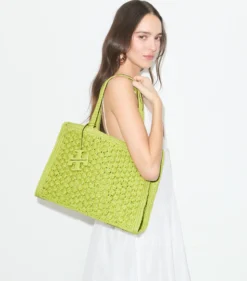 SMALL ELLA HAND-CROCHETED POPCORN TOTE