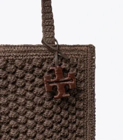 SMALL ELLA HAND-CROCHETED POPCORN TOTE