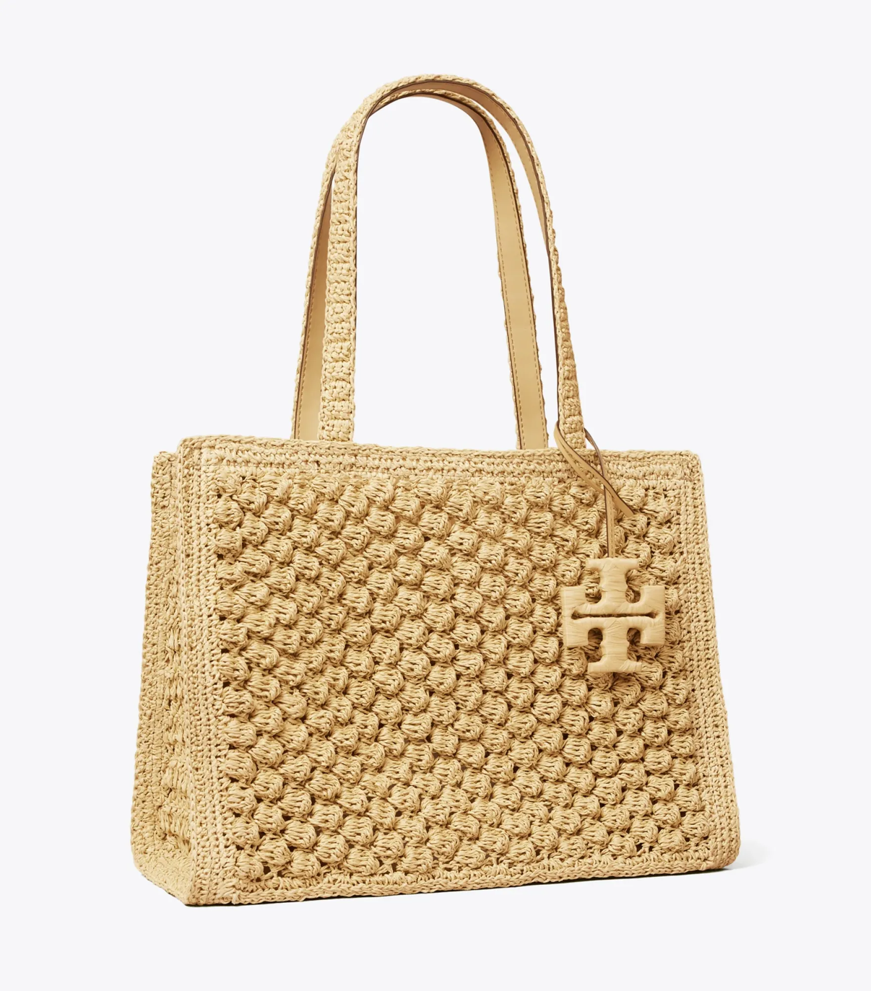SMALL ELLA HAND-CROCHETED POPCORN TOTE