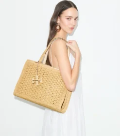 SMALL ELLA HAND-CROCHETED POPCORN TOTE