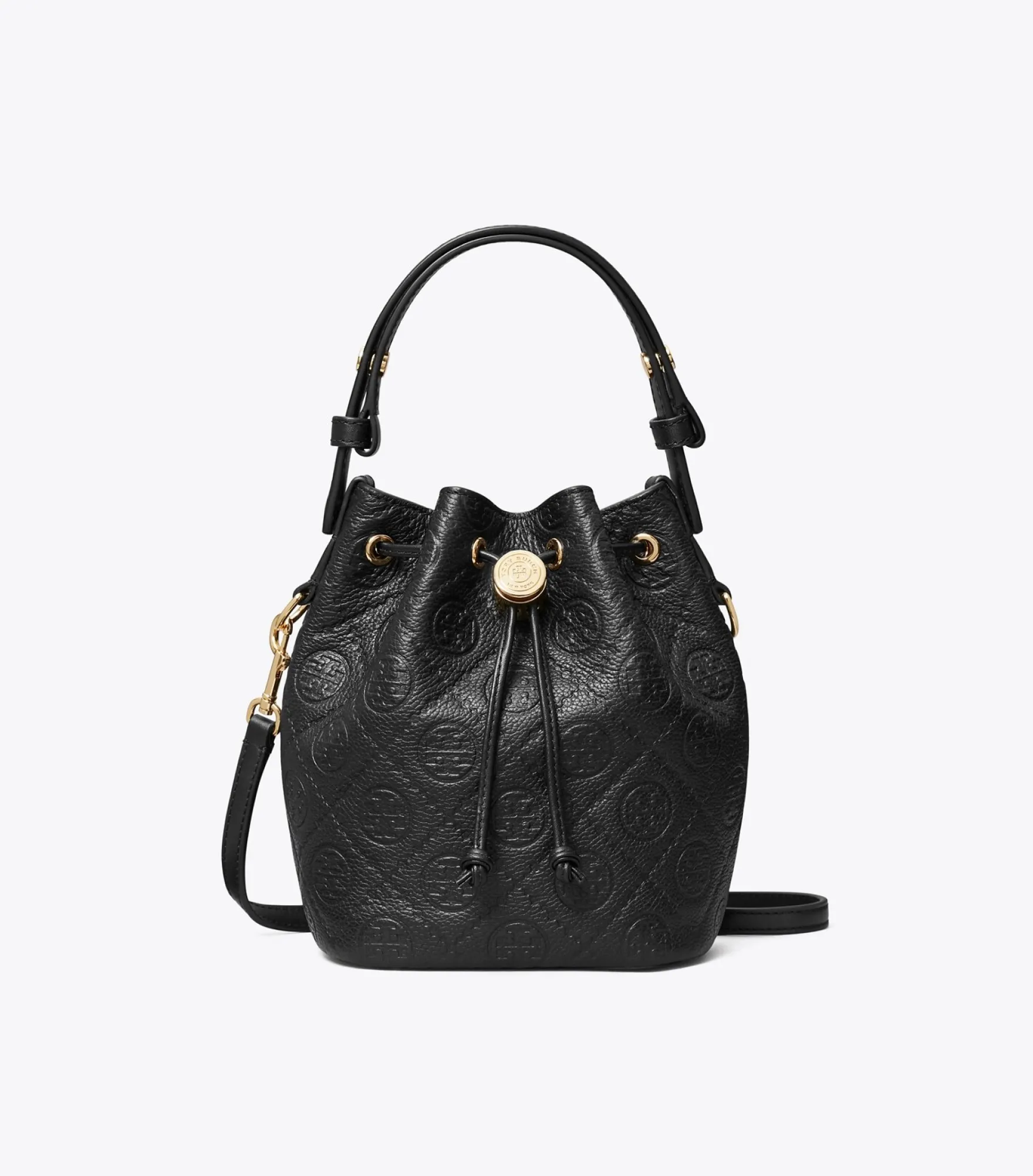 STRUKTURIERTE MINI BUCKET BAG MIT T-MONOGRAMM
