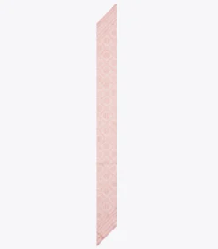 T MONOGRAM SILK RIBBON TIE
