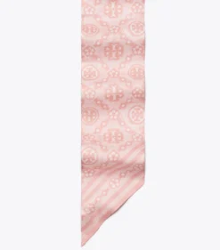 T MONOGRAM SILK RIBBON TIE