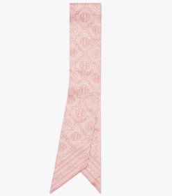 T MONOGRAM SILK RIBBON TIE