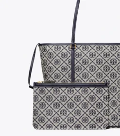 T MONOGRAM ZIP TOTE