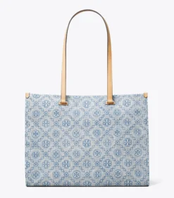 TOTE BAG AUS DENIM MIT T-MONOGRAMM