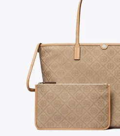 TOTE BAG MIT T-MONOGRAMM UND REISSVERSCHLUSS