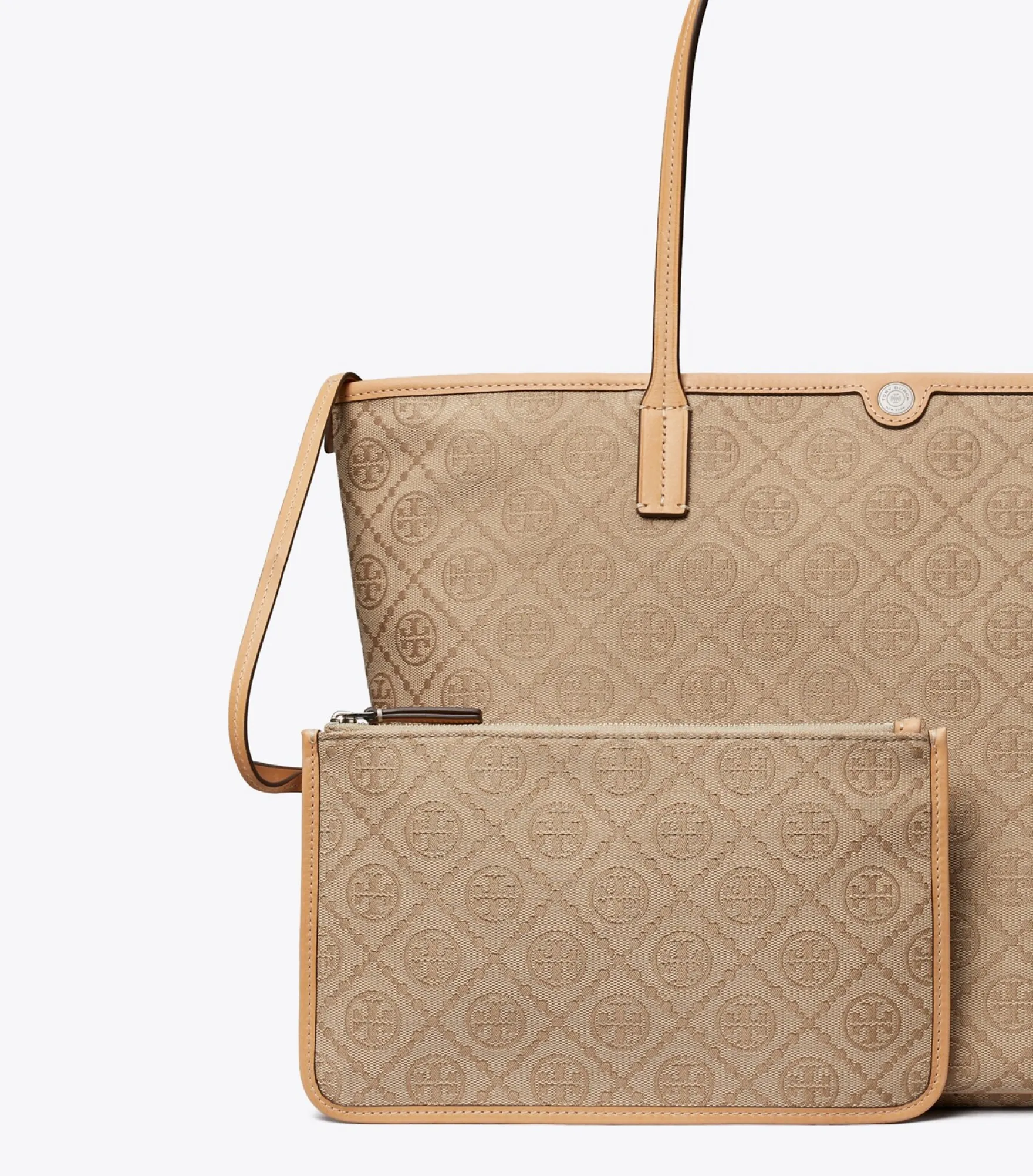 TOTE BAG MIT T-MONOGRAMM UND REISSVERSCHLUSS