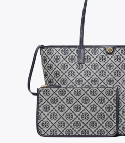 TOTE BAG MIT T-MONOGRAMM UND REISSVERSCHLUSS