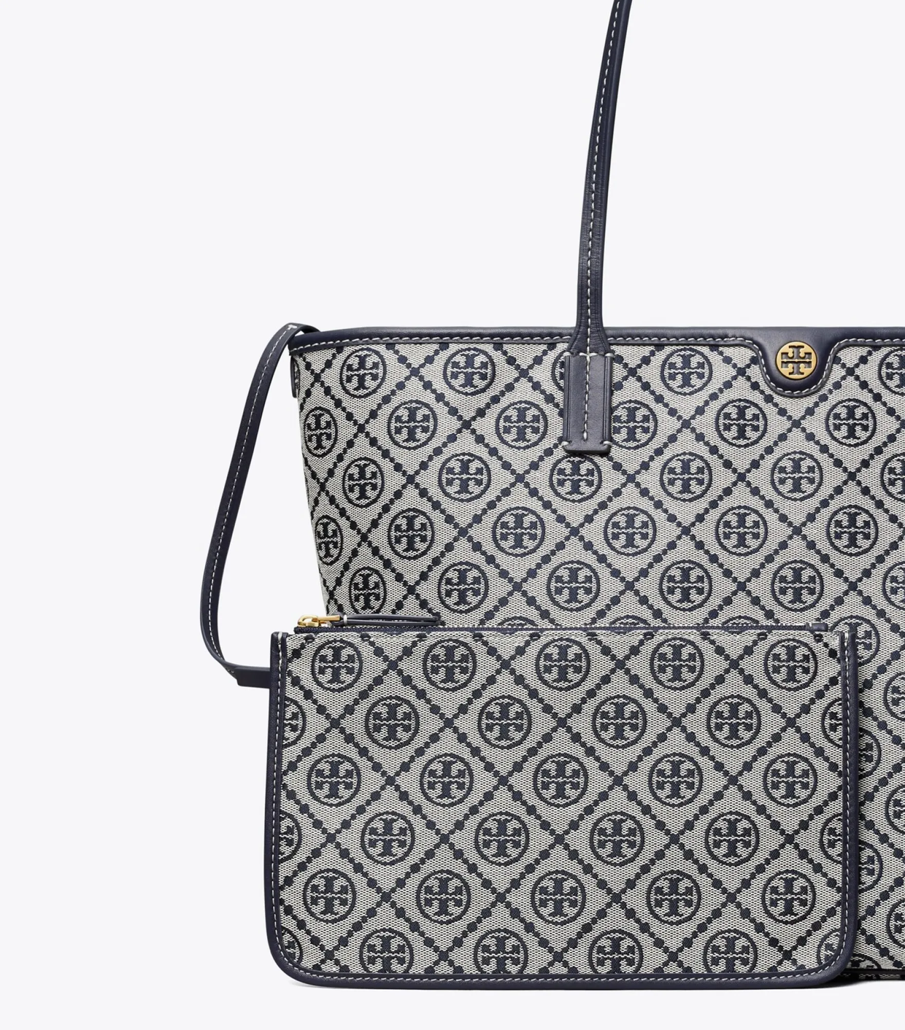 TOTE BAG MIT T-MONOGRAMM UND REISSVERSCHLUSS