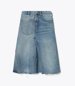 UNSTRUKTURIERTER JEANSROCK
