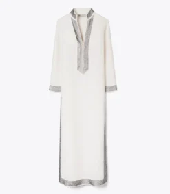 VERZIERTER LEINENKAFTAN