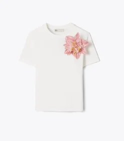 VERZIERTES T-SHIRT AUS BAUMWOLLE