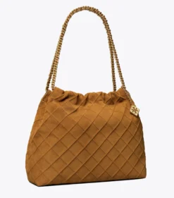 WEICHE FLEMING WILDLEDERTASCHE MIT TUNNELZUG