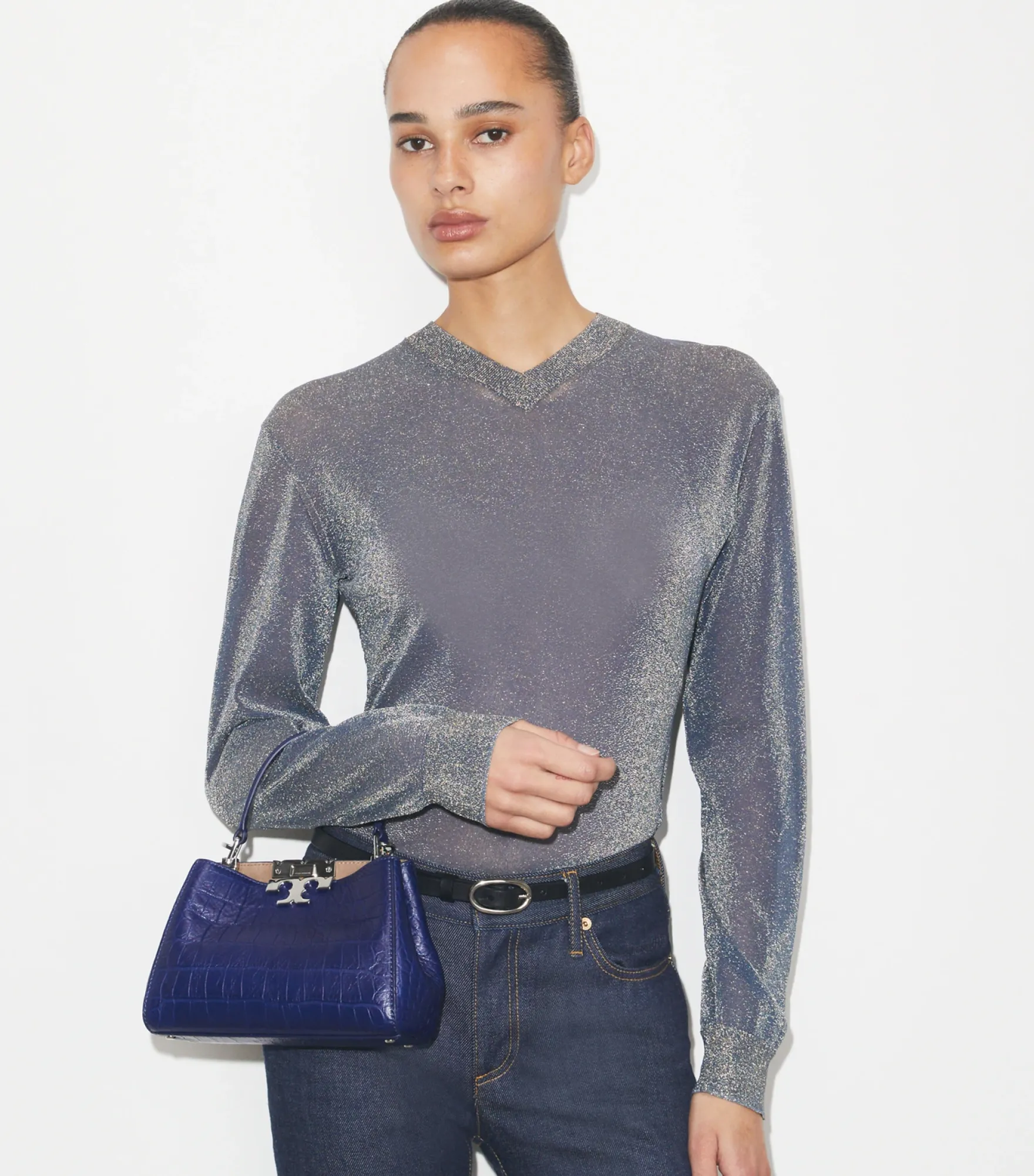 WEICHE MINI ELEANOR HENKELTASCHE MIT KROKOPRÄGUNG