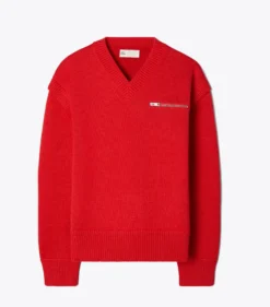 WOLLPULLOVER MIT V-AUSSCHNITT